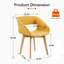 Chaise avec accoudoirs d'appoint Modern, salle à manger rembourrée en tissu Mid-Century-67843828