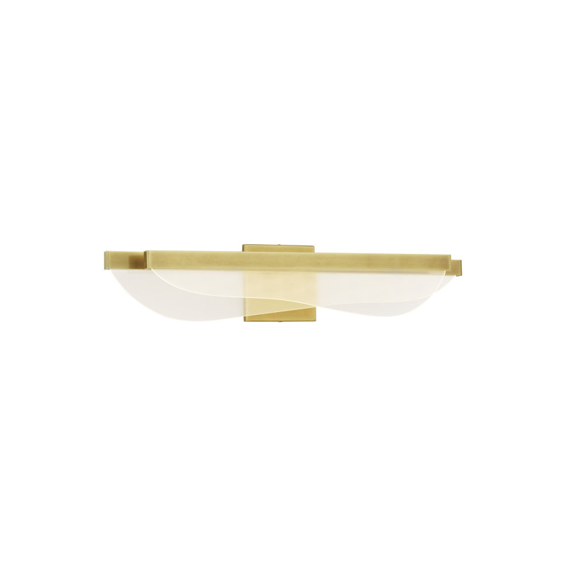 Nyra 1 - Light LED Bath Bar, Plated Brass
