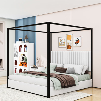 Upholstery Canopy Platform Bed