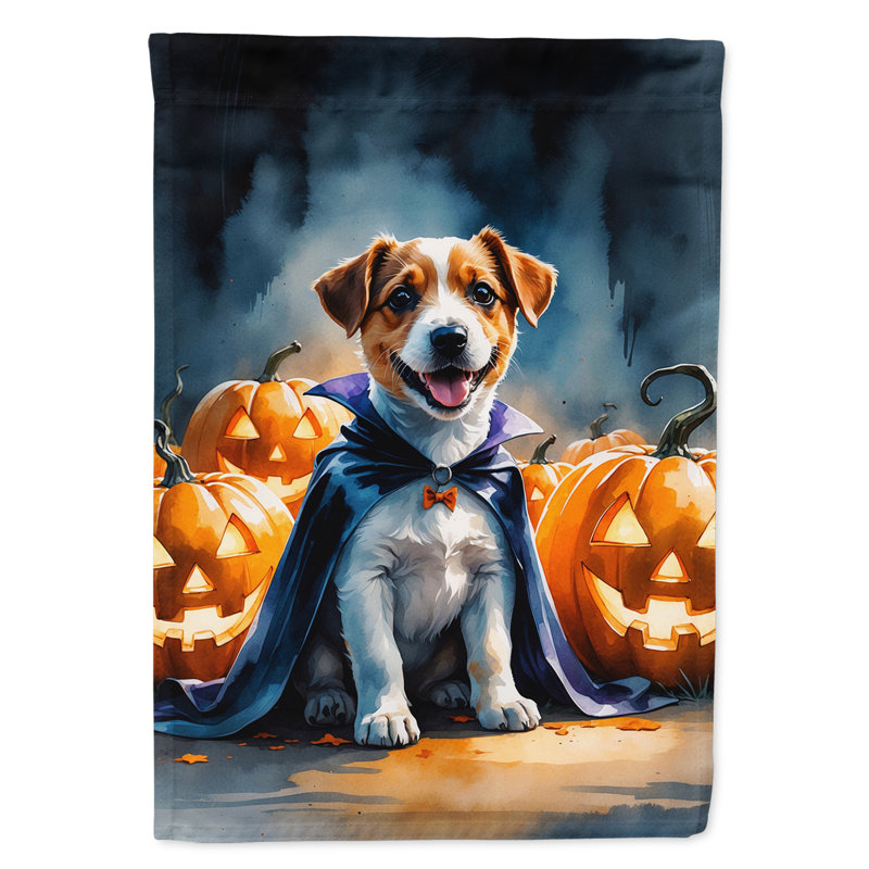 Drapeau de jardin chiot Halloween, Jack Russell Terrier