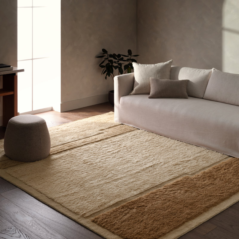 Jaipur Living Arica Handwoven Modern/Contemporary Tan/Brown Shag Area Rug (18in SWATCH), Rectangle 6' x 9'