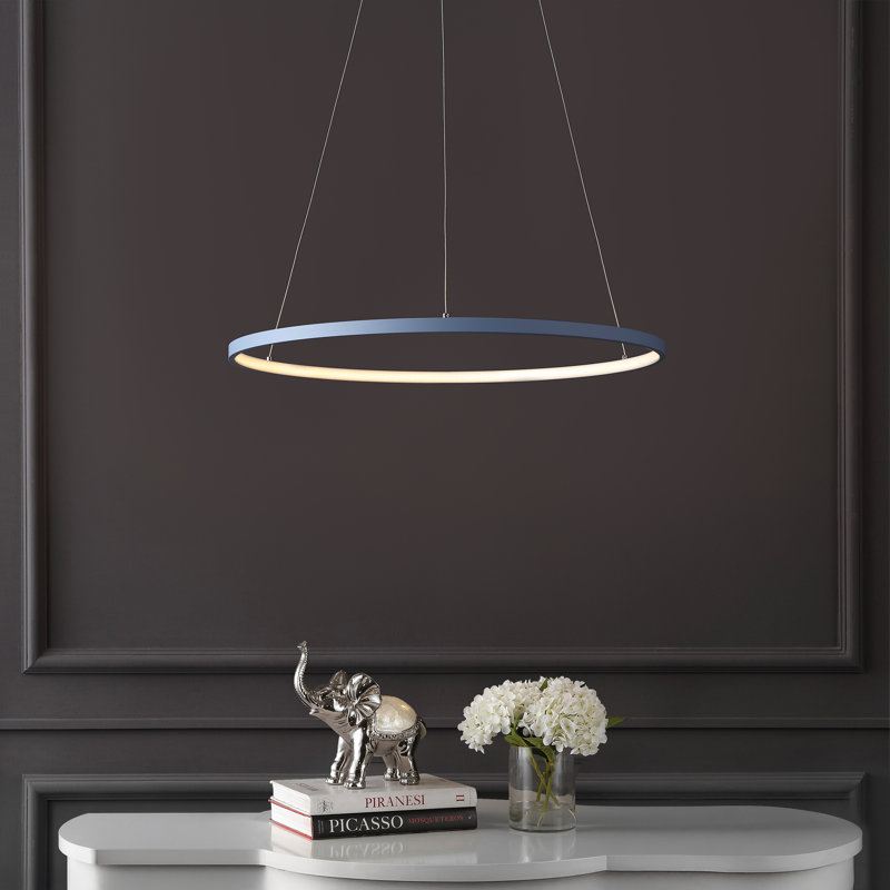 Lustre spectaculaire et unique à 1 lumière DEL Odin, H 0,75 po x l 23,75 po x P 23,75 po, Bleu