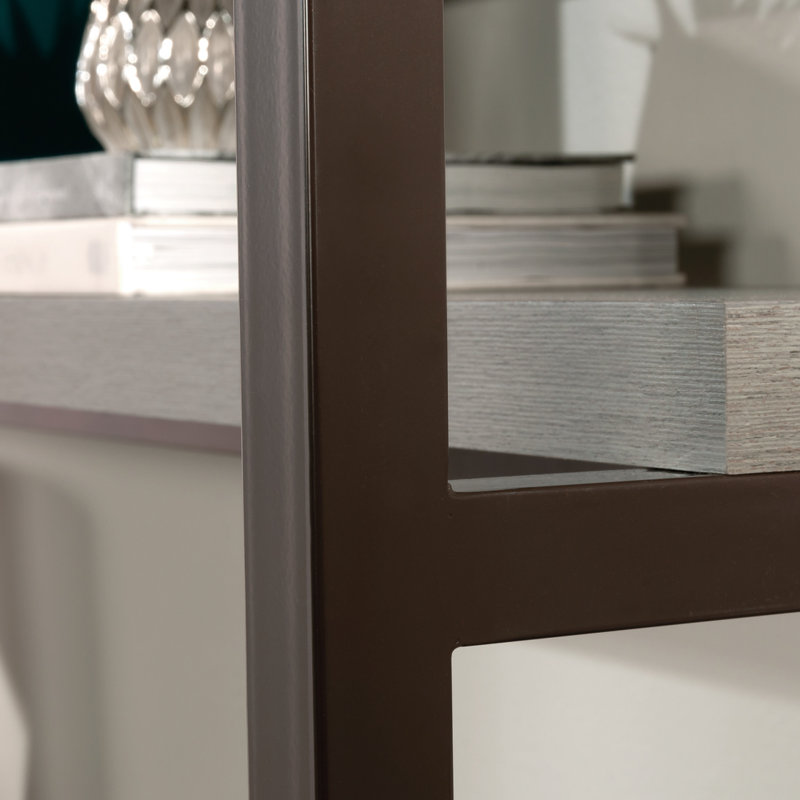 Credenza Hutch, Brown Finish, 37.28" x 59.13" x 19.87"