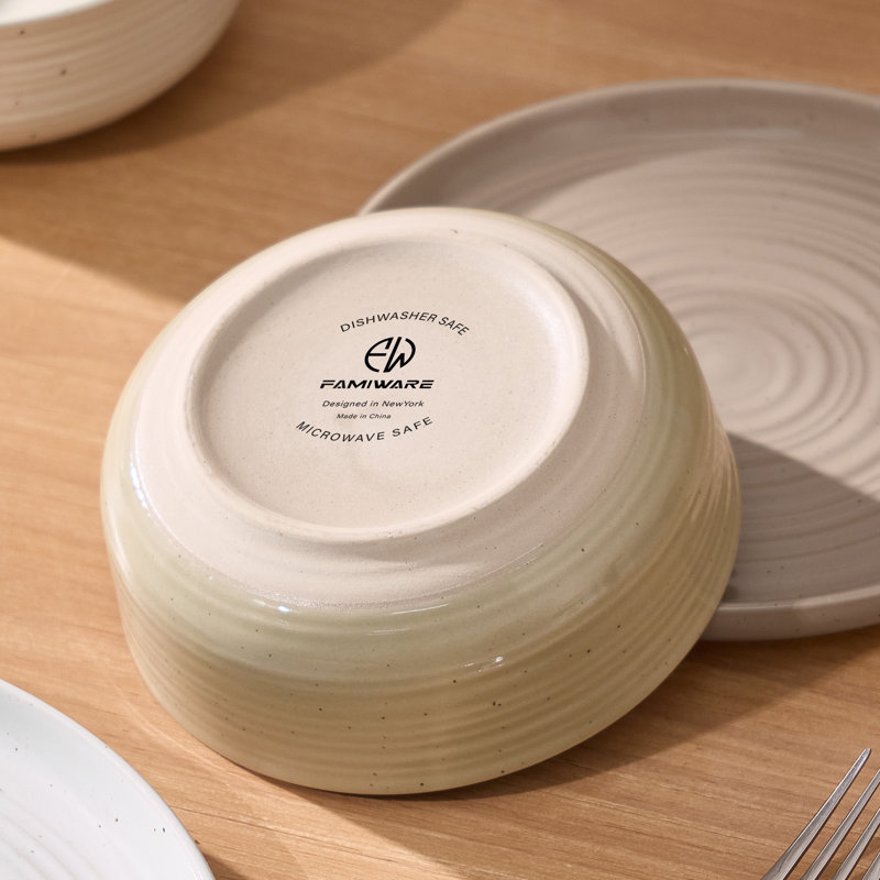 12-Piece Stoneware Dinnerware Set, Assorted
