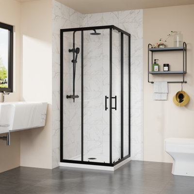 76cm x 76cm x 190cm Corner Entry Shower Enclosure