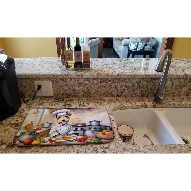 Tapis de séchage Fox Terrier The Chef