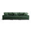 3 - Piece Upholstered Faux Rabbit Fur Flannel Modular Sectional Sofa with Armrests & Throw Pillows-2104535856