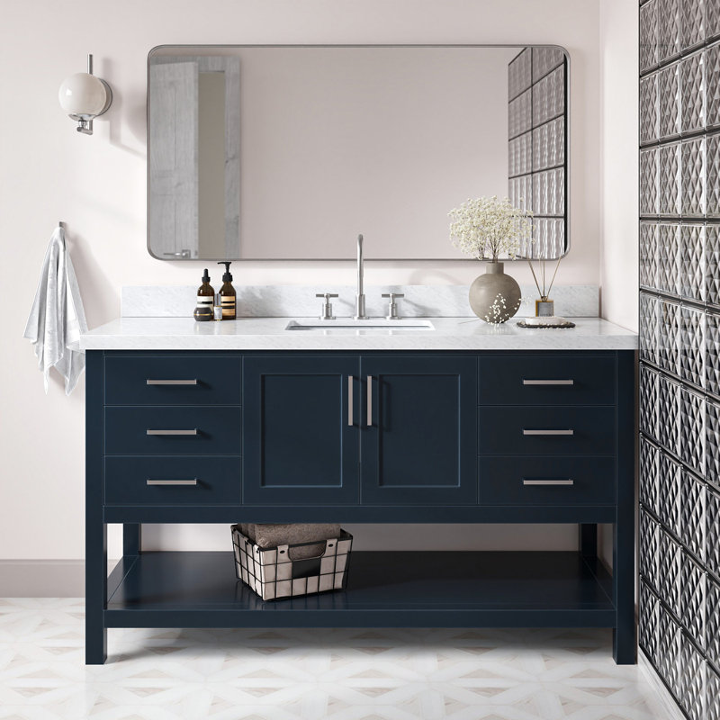 Magnolia Bath Vanity Rectangular Basin S061SCWRV, Midnight Blue, Rectangular