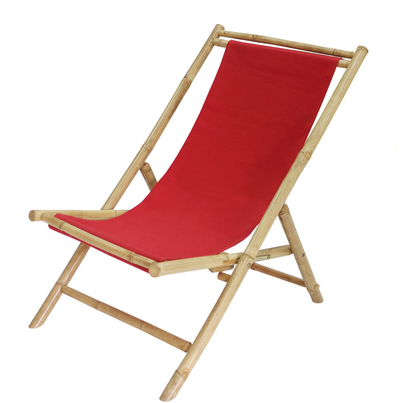 Kristi Folding Deck Chair, Red