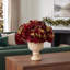 Holiday Hydrangeas in Decorative Pedestal Vase-1112448366