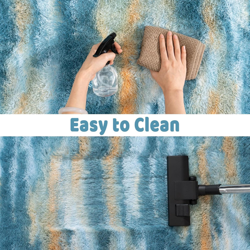 Living Room Rugs with 4 Stickers, 6x9 Rug, Soft Shaggy Modern Rug for Room Decor,  Fluffy Bedroom Rugs, Upgrade Non Slip Carpet, Ideal For High Traffic Areas Indoor, Gift For Halloween, Christmas, Thanksgiving, Graduation Season