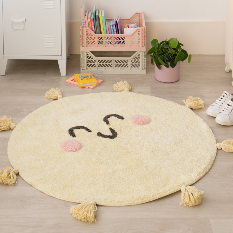 Tapis rond en coton tissé à la main Mr Wonderful