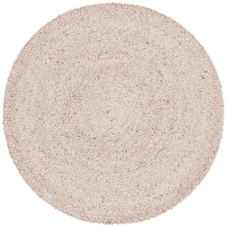 Braided 808 Hand Woven Pet Yarn Pile No Pattern Rug, Round 4'