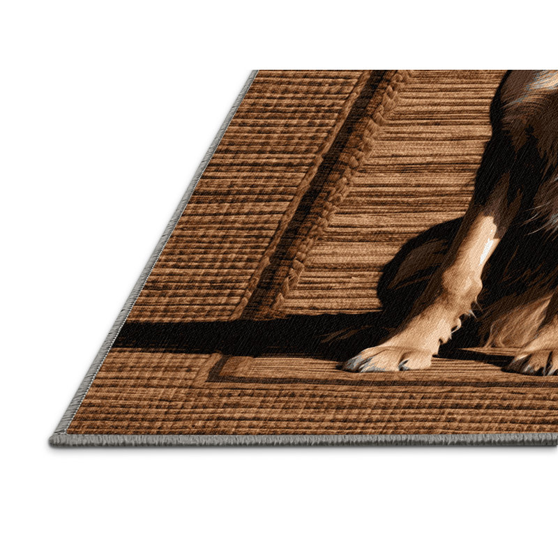 Washable Irish Wolfhound Dogs Area Rug, Runner 2' x 5'