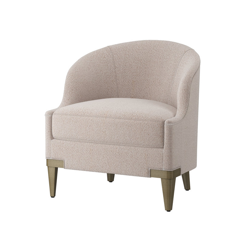Fauteuil demi-tonneau Lafayette, Dune, Molleton vanille (tissu performance) 1351-92