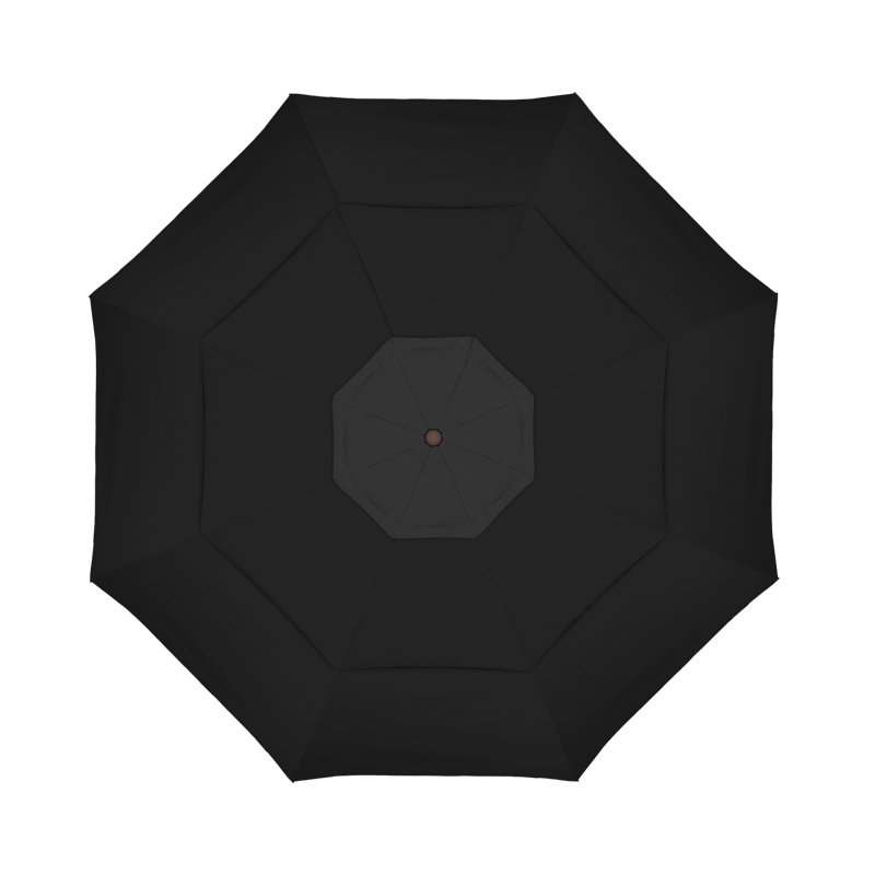 Parasol de marché Broadmeade octogonal Sunbrella, Tissu performance noir