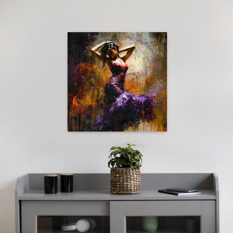 Fibonacci, art contemporain flamenco mauve III, H 18 po x l 18 po