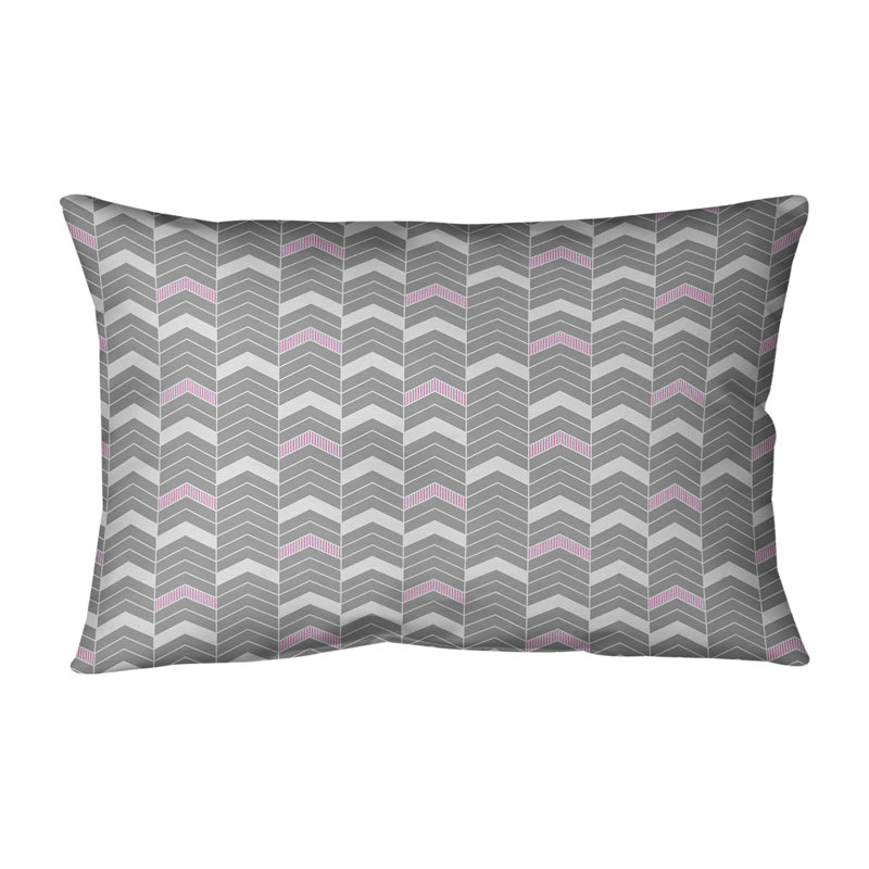 Coussin Rhonda, H 14 po x l 20 po, Rose, Polyester/ Bourre en polyester