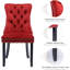 Chaise à oreilles capitonnée en velours avec garniture cloutée (ensemble de 2)-550227095