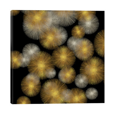 Flourish In Gold And Silver by Abby Young - Wrapped Canvas Print