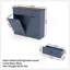 Armoire poubelle double inclinable Farmhouse Blue