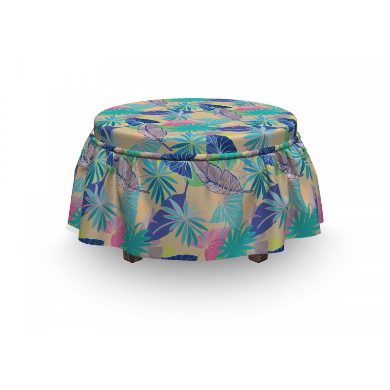 Housse pour repose-pieds de la flore hawaii summer