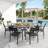 Nazir 8 - Person Metal Patio Dining Set with Round Table-344731691
