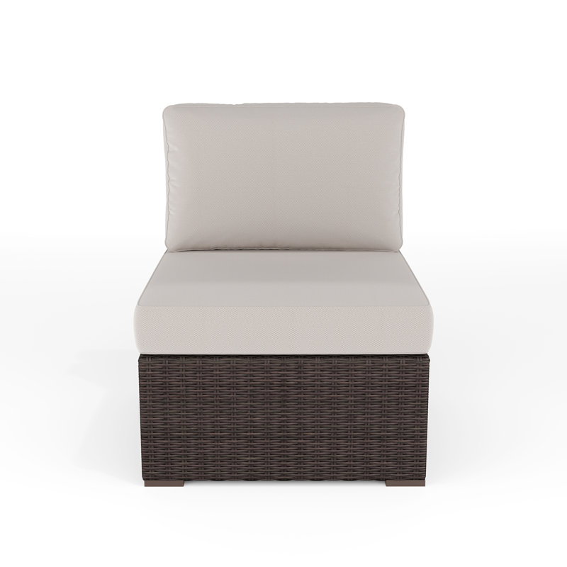 Canapé modulaire d'extérieur en rotin Martha Stewart Bedford, Brun, Tanné