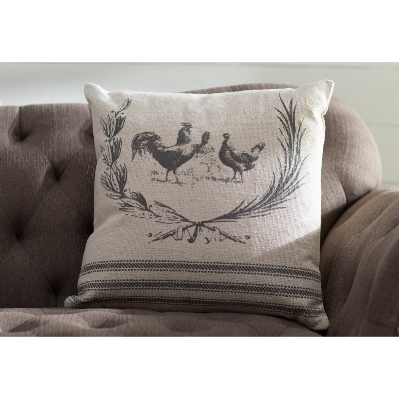  Housse de coussin Hen, Gris naturel