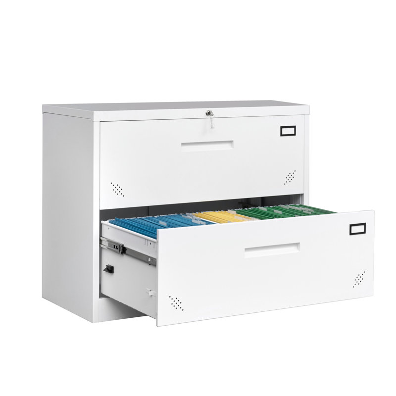 Classeur latéral 2 tiroirs Bartrum, Blanc