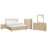 Wentworth Queen Upholstered Panel Bed 2 Nightstands Drawer Dresser With Portrait Mirror And Drawer Chest