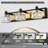 Luxury 3- Bathroom Mirror Fixture - Crystal & Modern Rust Design Bath Vanity -Proof