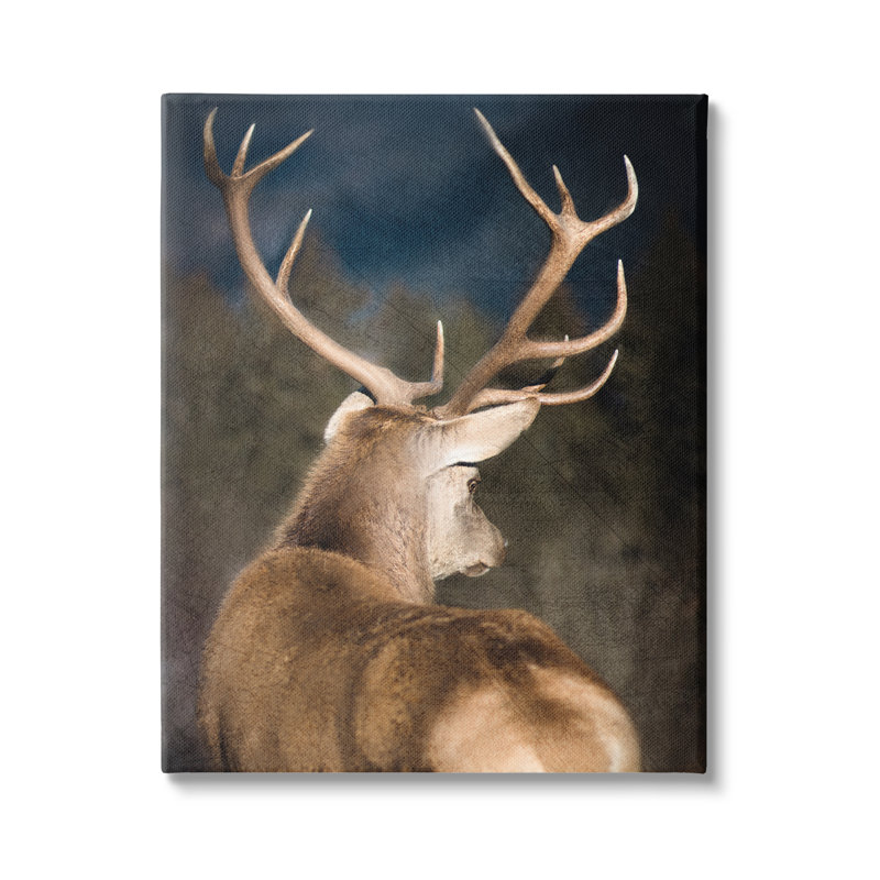 «Rustic Dark Deer» par Kim Allen, H 48 po x l 36 po x P 1,5 po