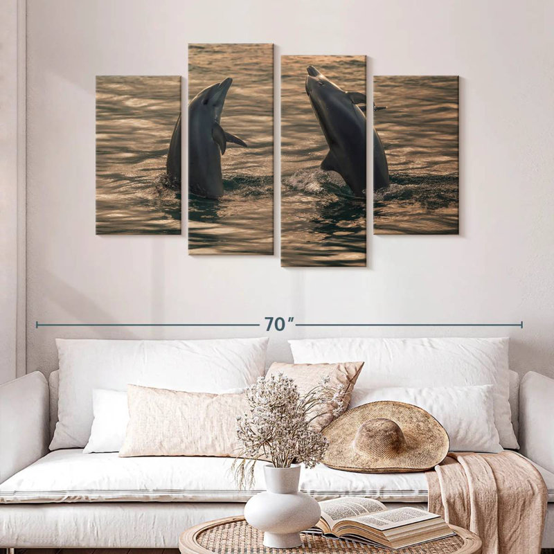 Brampt Dancing Dolphins, 32" H x 52" W
