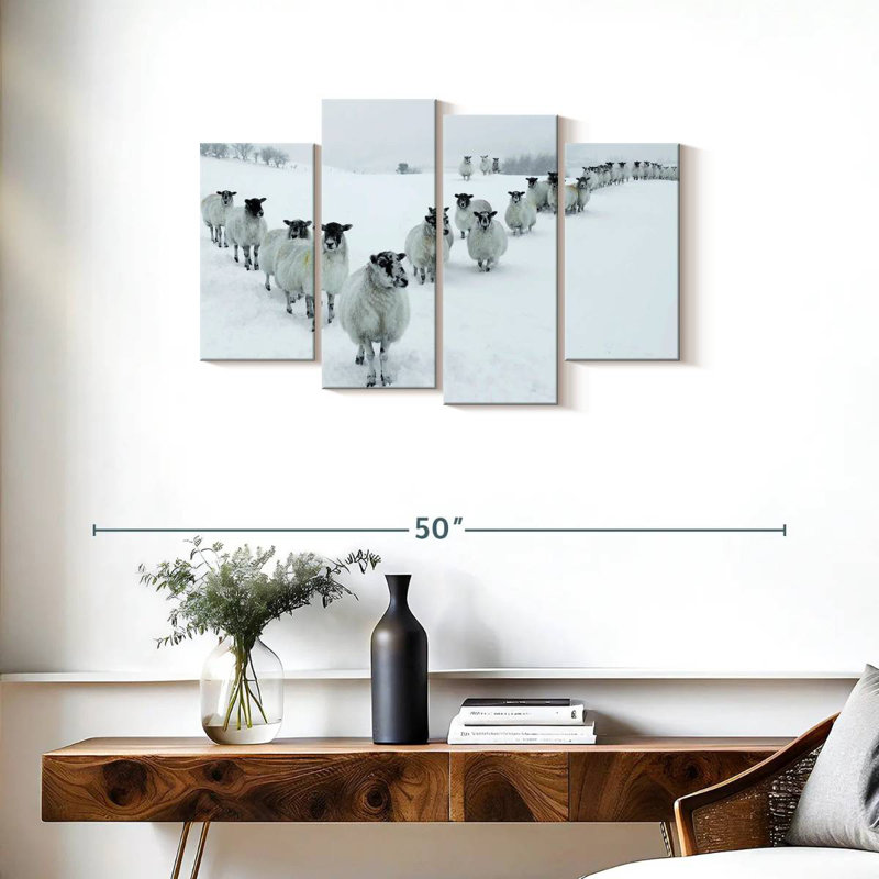 Brampt Winter Sheep, 22"H x 36"W