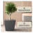 Kanok Handmade Tapered Square Planter Pot - Fiberstone MGO Clay with Drainage and Drill Holes for Indoor/Outdoor Use-181219584