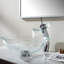 Lavabo de salle de bain vasque circulaire en cristal avec robinet-6985768