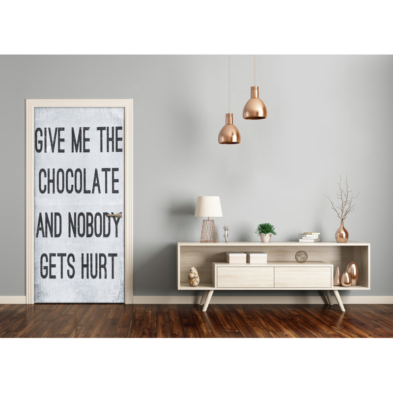 Chocolate Yes Door Decal