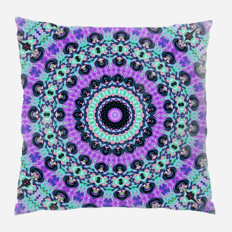 Abstract Geometric Microsuede Reversible Throw Pillow