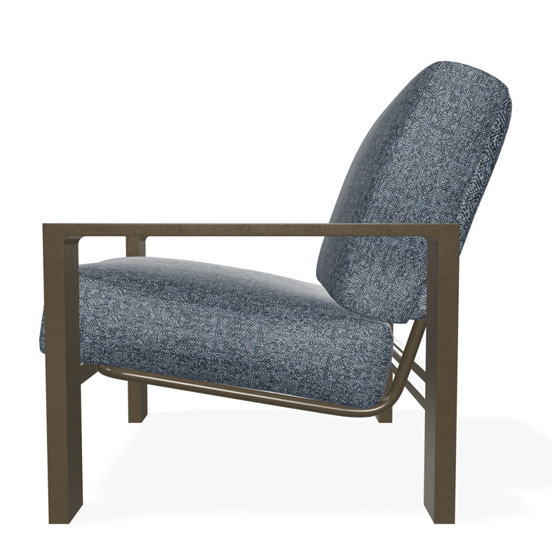Larssen Deep Seating Cushion Arm Chair, Beachwood, Restore Indigo