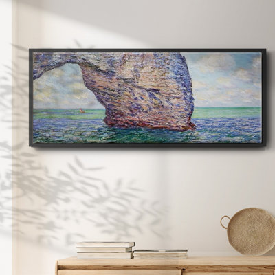The Manneport at High Tide, 1885- Framed Canvas