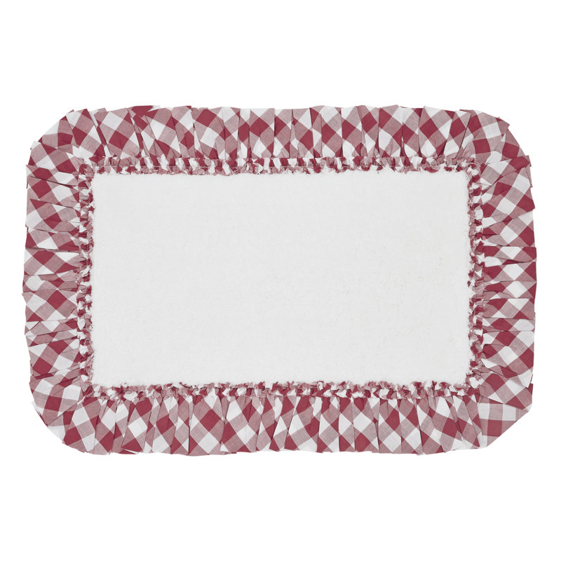 Tapis de bain Annie, L 20 po x L 30 po, Rouge champêtre