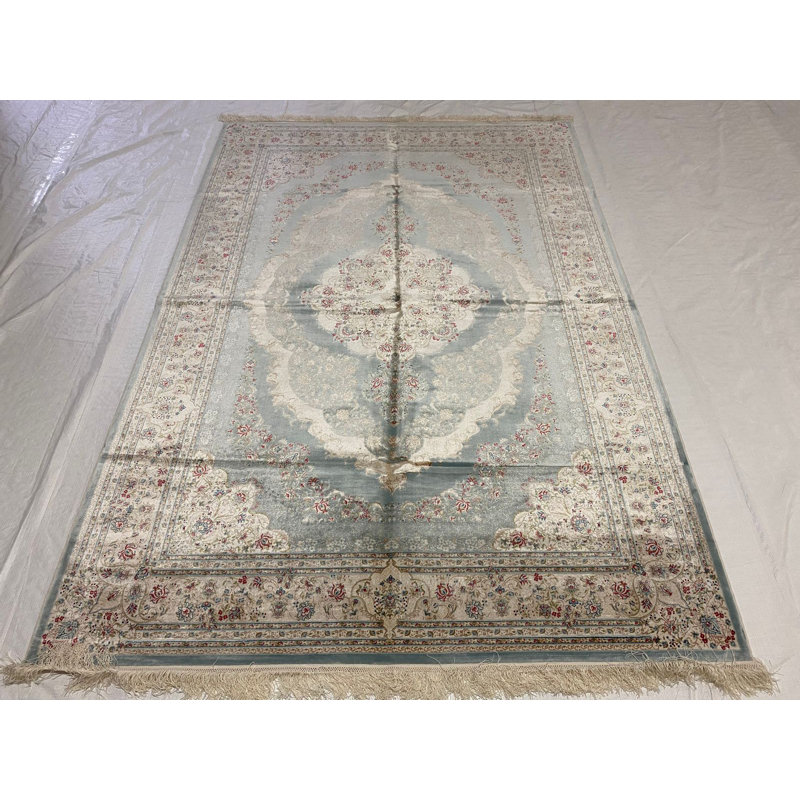 Tapis contemporain moderne touffeté à la main 5X8, Rectangle 6 pi 6 po x 9 pi 6 po