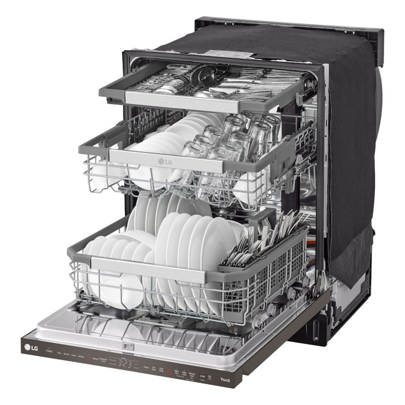 LG Top Control Dishwasher with QuadWash® Pro, Black Stainless