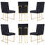 Luxury Tufted Velvet Dining Chair With Gold Frame-1486754538