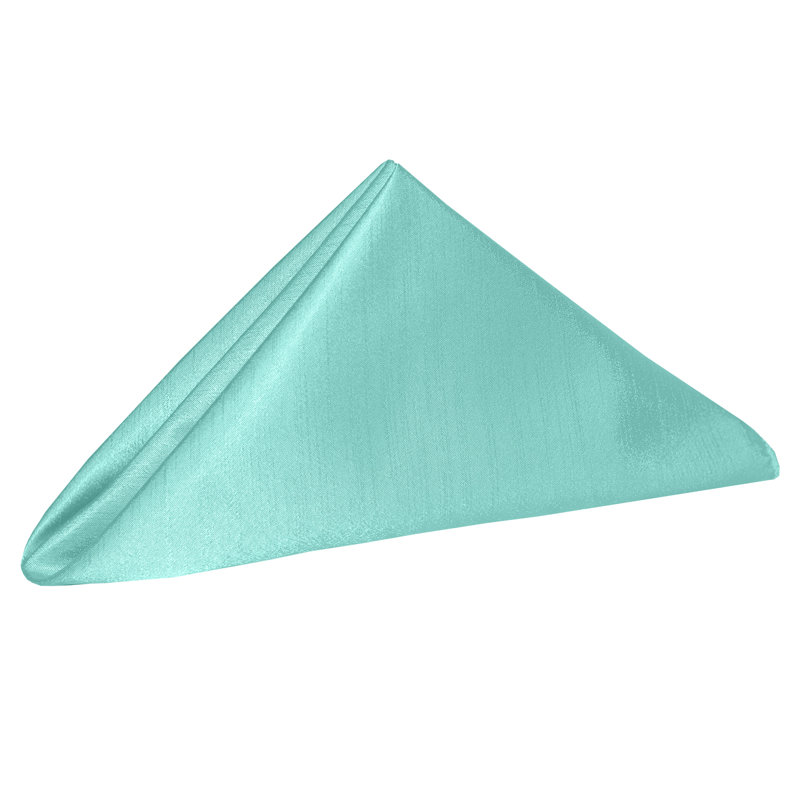 Yulia Silk Square Napkin, Aqua, 20" x 20"