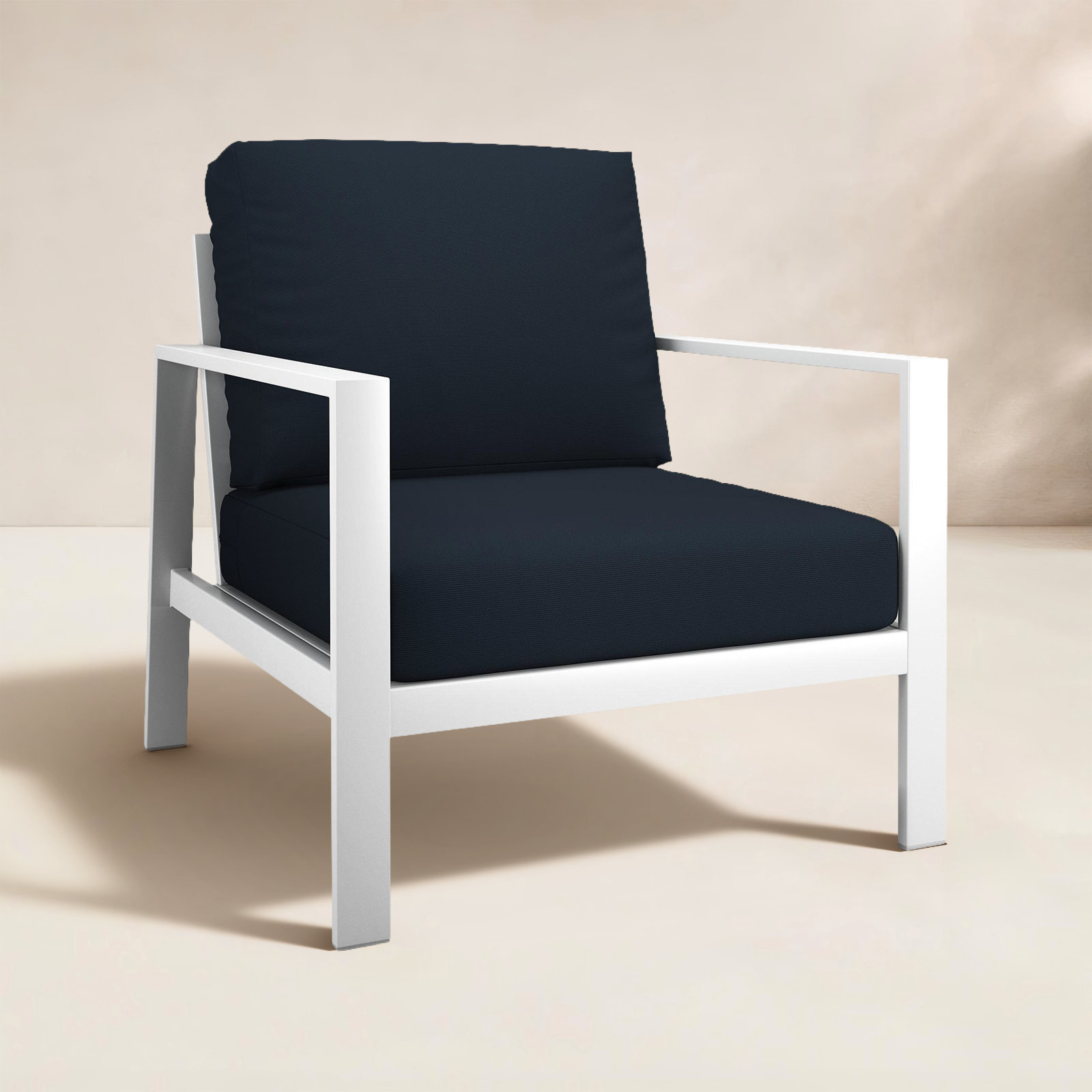 Townsend Sunbrella® Patio Lounge Chair, Canvas Navy, Not Included