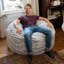 Fauteuil à billes rond en peluche 4 pi Saxx-1900710192