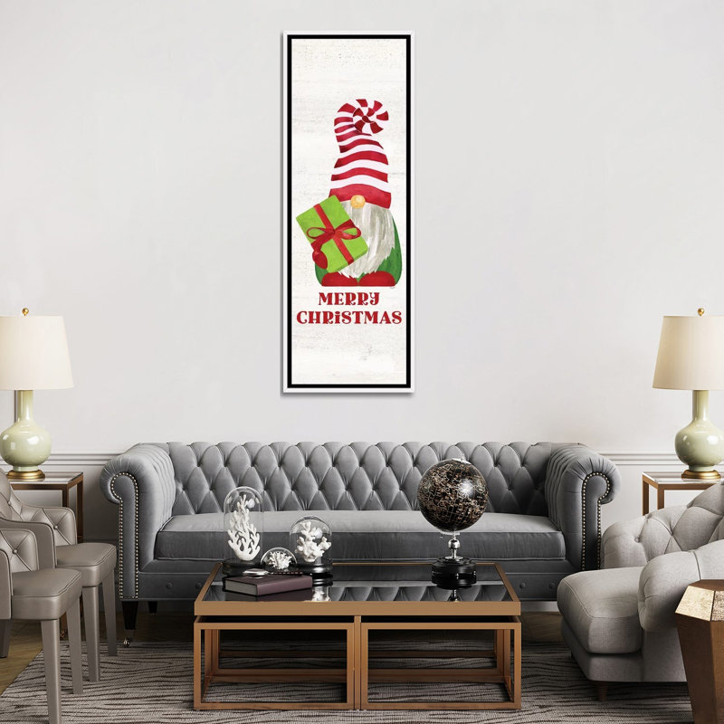 «Gnome for Christmas Sentiment vertical III-Merry Christmas» par Tara Reed - reproduction, H 72 po x l 24 po x P 1,5 po