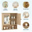 Armoire de salle de bain avec portes en miroir